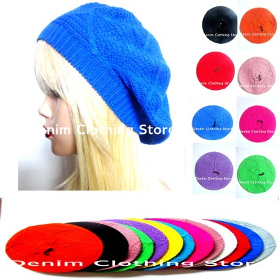  's Summer Spring Winter Crochet Knit Slouchy Beanie Beret Cap Hat One Size  eb-97529756